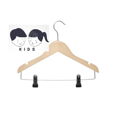 Ki-uni-6809-0-028-951 Kombi-Holzkleiderbügel für Kinder