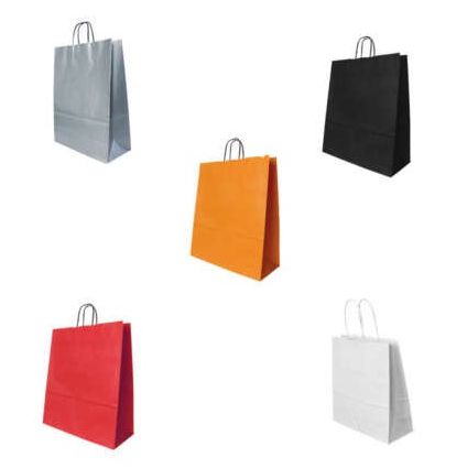 6987-0-032-01-v Papier-Tragetaschen - farbig - 31cm