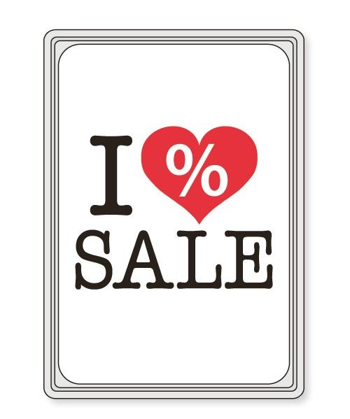 ra-schi-6640-0-778-01 Rahmenschild " I Love SALE " DIN A4