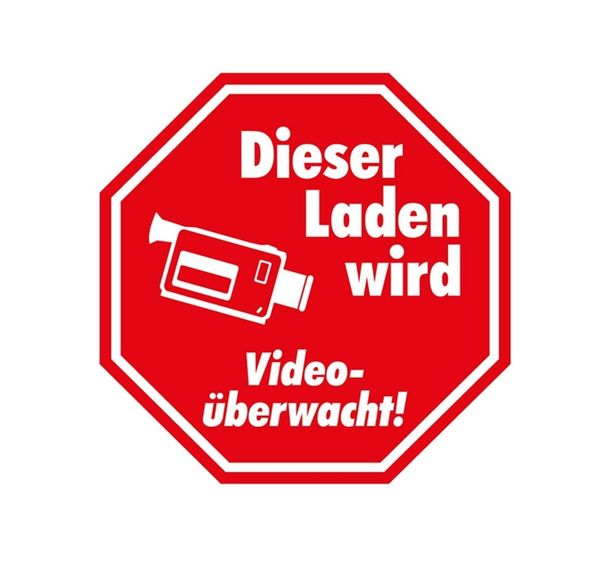 6649-0-109-17 Aufkleber " Video überwacht ! "