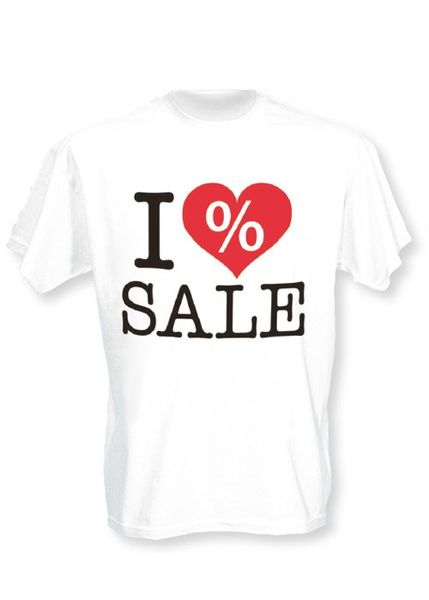 6651-0-814-01-shirt T-Shirt - Aufdruck " I LOVE SALE "
