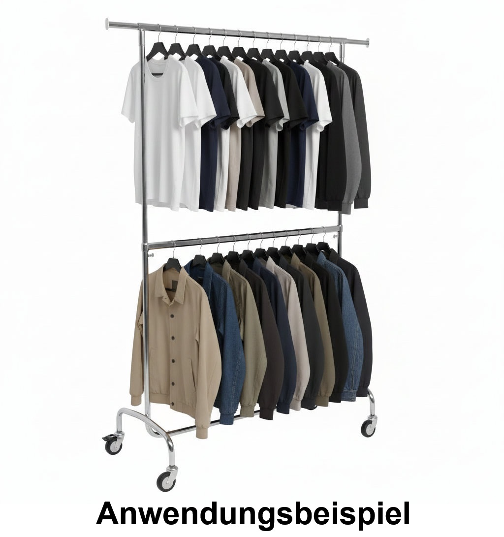 Konfektionsständer mit Zwischenstange B=103 cm