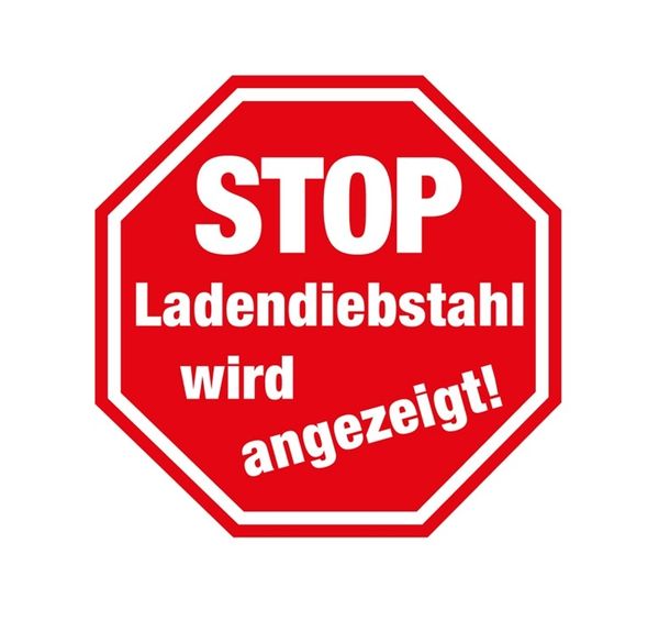 6649-0-706-17 Aufkleber " STOP Ladendiebstahl "