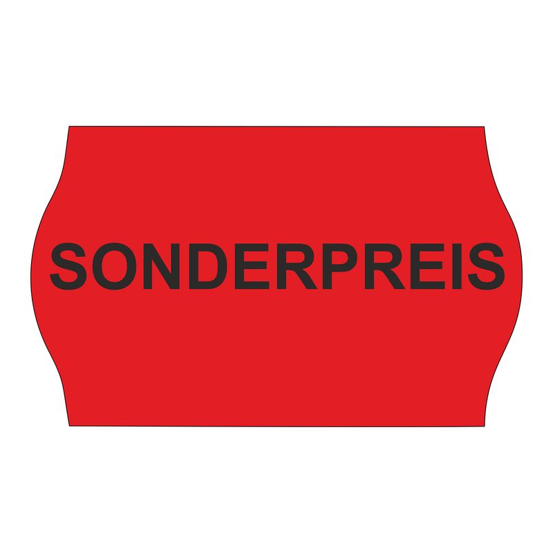 Preisetiketten B26 x H16 mm auf Rolle mit Text " Sonderpreis " Preisetiketten B26 x H16 mm auf Rolle mit Text " Sonderpreis "