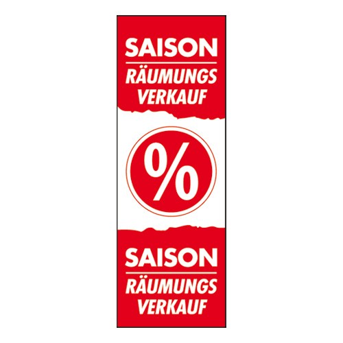 Plakat-6640-0-609-17 Plakat " SAISON RÄUMUNGSVERKAUF % "