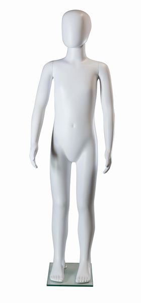 kind-stehend-weiss Kinderfigur H=125cm, weiß/lichtgrau