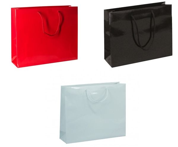 Tasche-gross-rot-6981-ges Papier-Tragetaschen " Exclusive " 35cm hoch