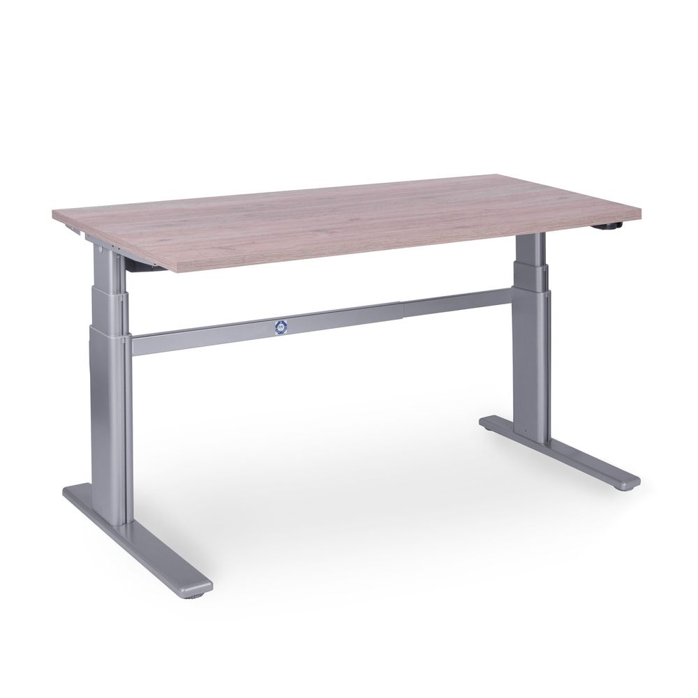 Tisch-neu-D-N83605-1 Elektrisch Höhenverstellbarer Schreibtisch - Alu silber Tischgestell
