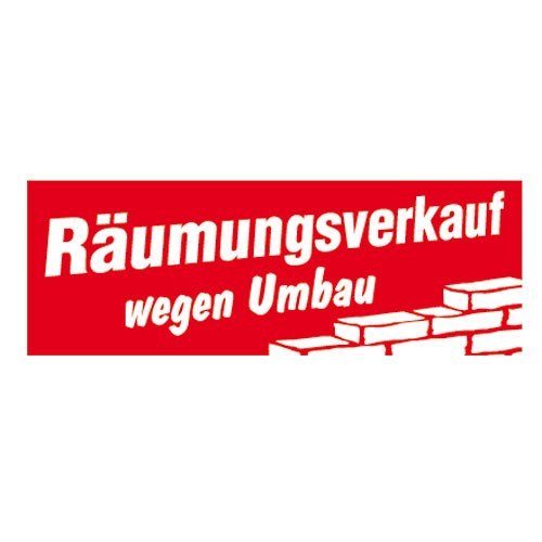 6652-0-265-17 Aufkleber " Räumungsverkauf Umbau "
