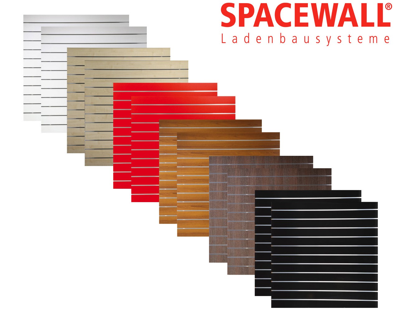lamellenwand-set Spacewall Lamellenwand Slatwall zweiteilig