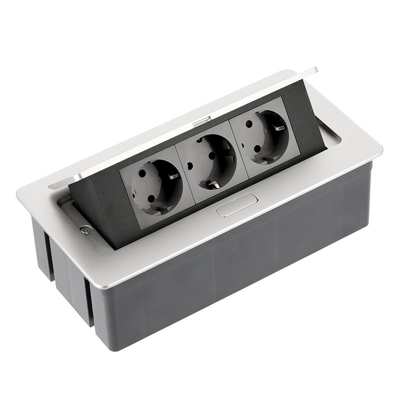 3er-Netz-Stechdose Einbausteckdose 3-fach