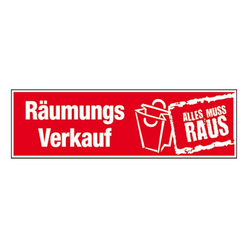 6652-0-627-17-all-mus-rau Aufkleber " Räumungsverkauf "