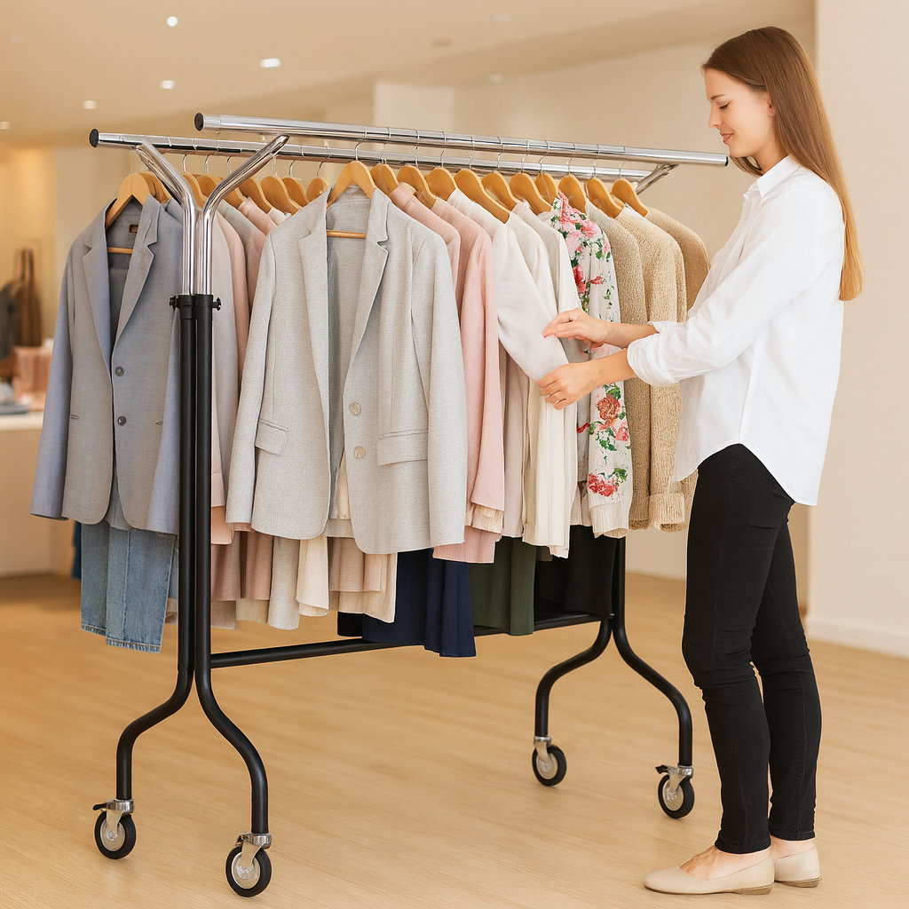 Konfektionsständer mit 2 Tragestangen