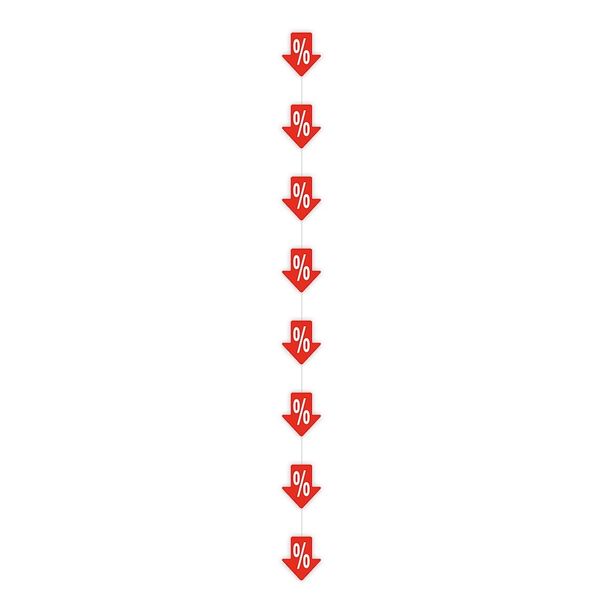 6653-0-895-17 Kette doppelseitig "%" Pfeil - 2 m lang