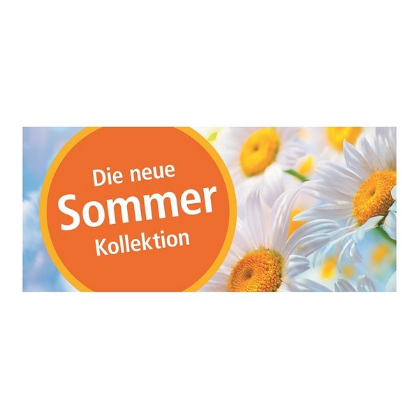Plaket-Streifen-6660-Sommer Plakat " Die neue Sommer Kollektion " - quer