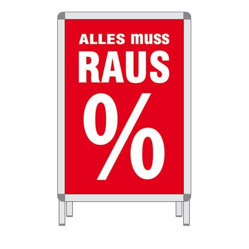 rah-pla-6640-0-497-17 Rahmenplakat - ALLES MUSS RAUS % - DIN A1