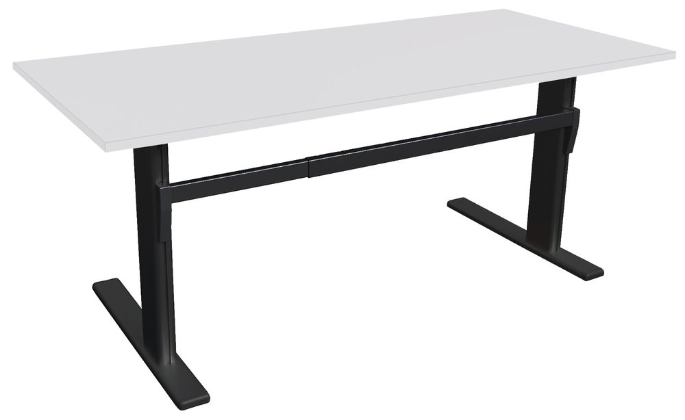 Schreibtisch-hinten-N83690-02 Elektrisch Höhenverstellbarer Schreibtisch Gestell Alu schwarz