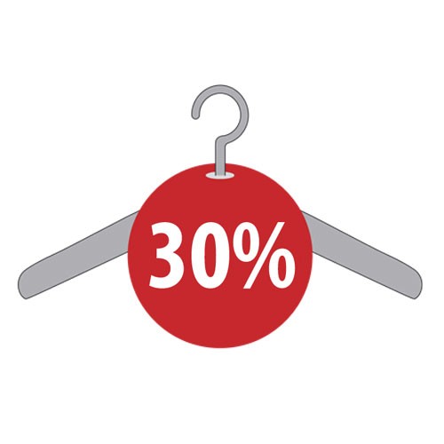 6646-0-030-17-B-gel Rabatt Hänger für Kleiderbügel % / 30% / 50%
