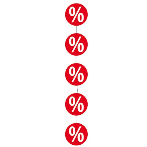 6653-0-324-17-ketten Kette doppelseitig "%" Kreise - 2 m lang