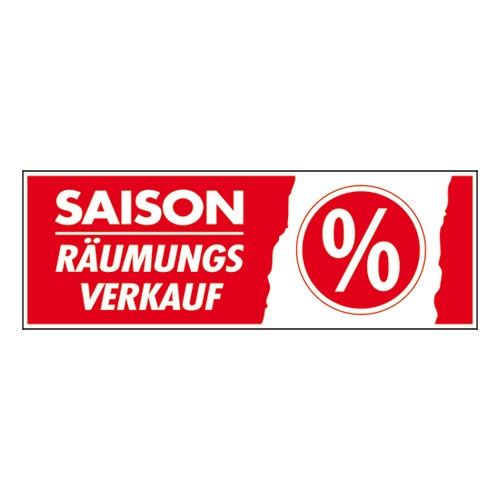 6652-0-608-17-saison Aufkleber " Saison Räumungsverkauf "