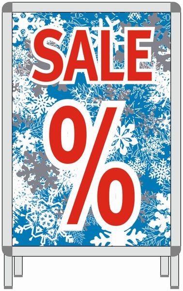 rah-Pla-6640-0-809-17 Rahmenplakat " Eiskristalle-Sale-% " DIN A1